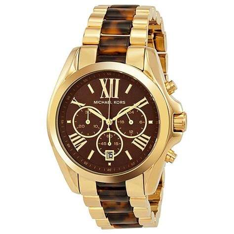 michael kors bradshaw rose gold plated tortoiseshell chronograph ladies watch|Michael Kors watches for women.